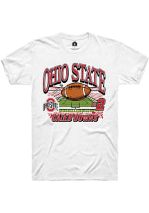 Caleb Downs Ohio State Buckeyes White NIL Name Number Net Short Sleeve Player T Shirt