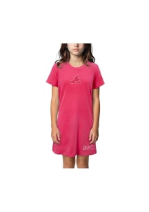 Pro Standard Atlanta Braves Girls Pink Classic Triple Pink Short Sleeve Dress