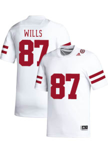Jack Wills   Nebraska Cornhuskers White NIL Name And Number Football Jersey