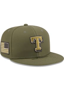 New Era Texas Rangers Mens Olive 2026 MLB Armed Forces Day 59FIFTY Fitted Hat