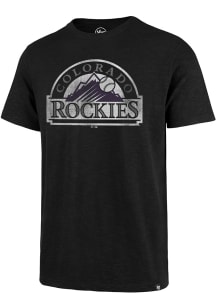 47 Colorado Rockies Black Grit Vintage Scrum Short Sleeve Fashion T Shirt