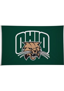 Ohio Bobcats 5' x 8' Silk Screen Grommet Flag - Green