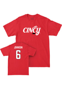 Zay Johnson Cincinnati Bearcats Red NIL Legacy Short Sleeve Player T Shirt