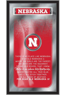 Nebraska Cornhuskers Fight Song Hanging Back Bar Mirror