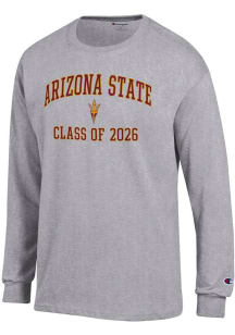 Champion Arizona State Sun Devils Grey Font Class of 2026 Jersey Long Sleeve T Shirt