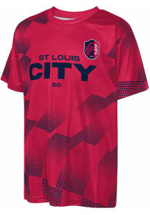 St Louis City SC Youth Red Sheer Thrill Short Sleeve T-Shirt