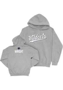 Delaney Wright K-State Wildcats Mens Grey NIL Script Player Hood