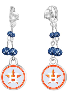 Houston Astros Rhinestone Dangle Hoop Womens Earrings