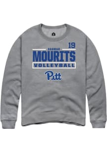 Dagmar Mourits Pitt Panthers Mens Graphite NIL Stacked Box Player Crew