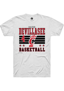 Caliyah DeVillasee Cincinnati Bearcats White NIL Striped Short Sleeve Player T Shirt