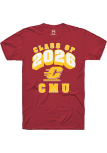 Summit Sportswear Central Michigan Chippewas Maroon Class of 2026 Short Sleeve T Shirt