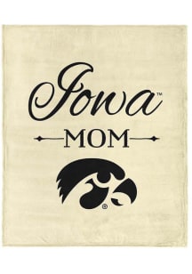 Iowa Hawkeyes Mom Silk Touch Fleece Blanket - White