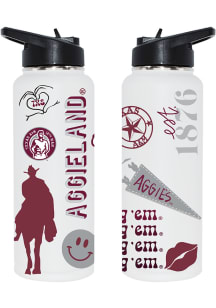 The Memory Company Texas A&M Aggies Loco 30oz Stainless Steel Tumbler - White
