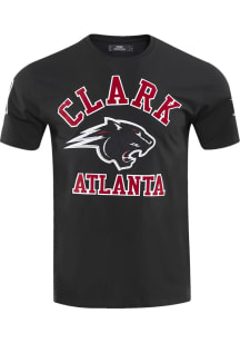 Pro Standard Clark Atlanta University Black Stacked Logo Short Sleeve T Shirt