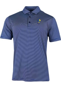 Columbia Kansas Jayhawks Mens Blue Vault Heat Seal Double Hit Short Sleeve Polo