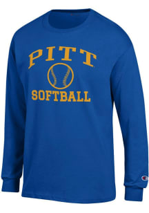Champion Pitt Panthers Blue Softball Jersey Long Sleeve T Shirt