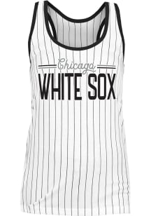 New Era Chicago White Sox Womens White Script Pinstripe Tank Top