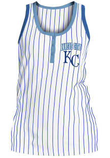 New Era Kansas City Royals Womens White Pinstripe Tank Top