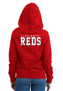 New Era Cincinnati Reds Womens Red Fleece Long Sleeve Full Zip Jacket