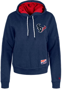 New Era Houston Texans Womens Navy Blue Washed Hooded Sweatshirt