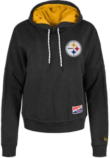 New Era Pittsburgh Steelers Womens Black Washed Hooded Sweatshirt