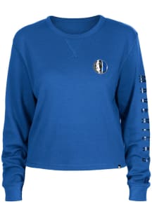 New Era Dallas Mavericks Womens Blue Time Out LS Tee