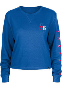 New Era Philadelphia 76ers Womens Blue Time Out LS Tee