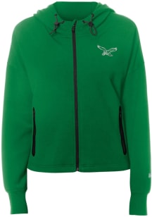 New Era Philadelphia Eagles Womens Kelly Green Reflective Long Sleeve Full Zip Jacket