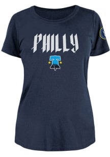 New Era Philadelphia Phillies Womens Navy Blue City Connect Short Sleeve T-Shirt