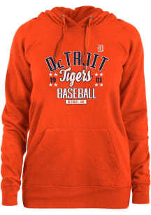 New Era Detroit Tigers Womens Orange Fleece Hooded Sweatshirt