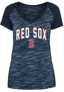 New Era Boston Red Sox Womens Navy Blue Raglan Short Sleeve T-Shirt