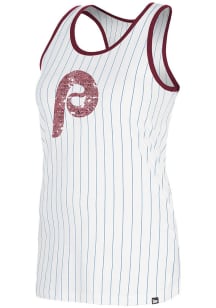 New Era Philadelphia Phillies Womens White Racerback Tank Top