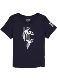 New Era Kansas City Royals Womens Navy Blue City Connect Short Sleeve T-Shirt