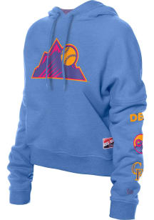 New Era Colorado Rockies Womens Light Blue City Connect Hooded Sweatshirt