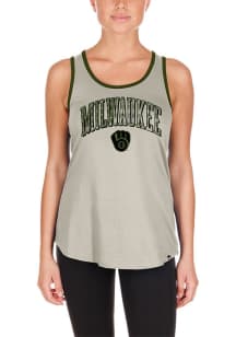 New Era Milwaukee Brewers Womens White AFD Tank Top