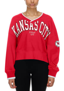 New Era Kansas City Chiefs Womens Red Injection Crew Sweatshirt