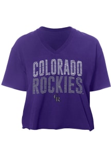 New Era Colorado Rockies Womens Purple Gameday Short Sleeve T-Shirt