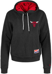 New Era Chicago Bulls Womens Black Washed Hooded Sweatshirt