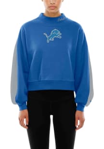 New Era Detroit Lions Womens Blue Sport Crew Sweatshirt
