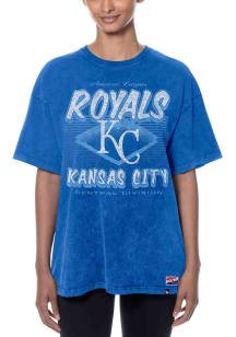 New Era Kansas City Royals Womens Blue Throwback Short Sleeve T-Shirt