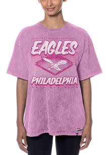 New Era Philadelphia Eagles Womens Pink Throwback Short Sleeve T-Shirt