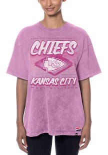 New Era Kansas City Chiefs Womens Pink Throwback Short Sleeve T-Shirt