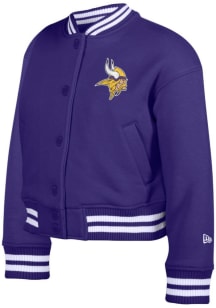 New Era Minnesota Vikings Girls Purple Team Wordmark Long Sleeve Full Zip Jacket