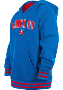 New Era Chicago Cubs Youth Blue Wordmark Stripe Long Sleeve Hoodie