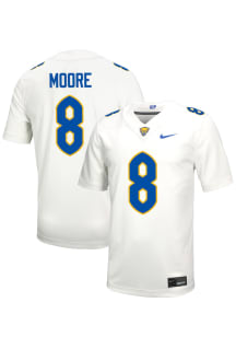 Jaeden Moore  Nike Pitt Panthers White NIL Name And Number Football Jersey
