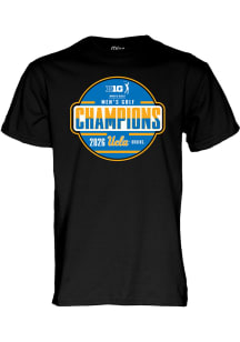 Blue 84 UCLA Bruins Black 2026 Big Ten Men's Golf Champions Locker Room Short Sleeve T Shirt
