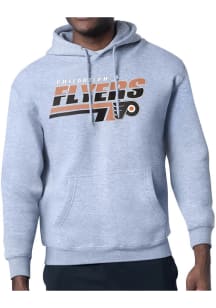 Starter Chicago Bears Mens Grey Logo Push Long Sleeve Hoodie