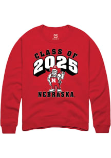 Summit Sportswear Nebraska Cornhuskers Mens Red Class of 2025 Long Sleeve Crew Sweatshirt