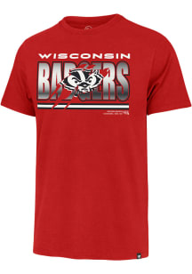 47 Wisconsin Badgers Black Thunder Rip Franklin Short Sleeve Fashion T Shirt