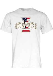 Blue 84 Iowa State Cyclones White Patriotic Primary Logo Short Sleeve T Shirt